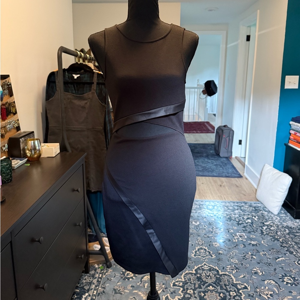 Windsor Black Textured Mini Dress